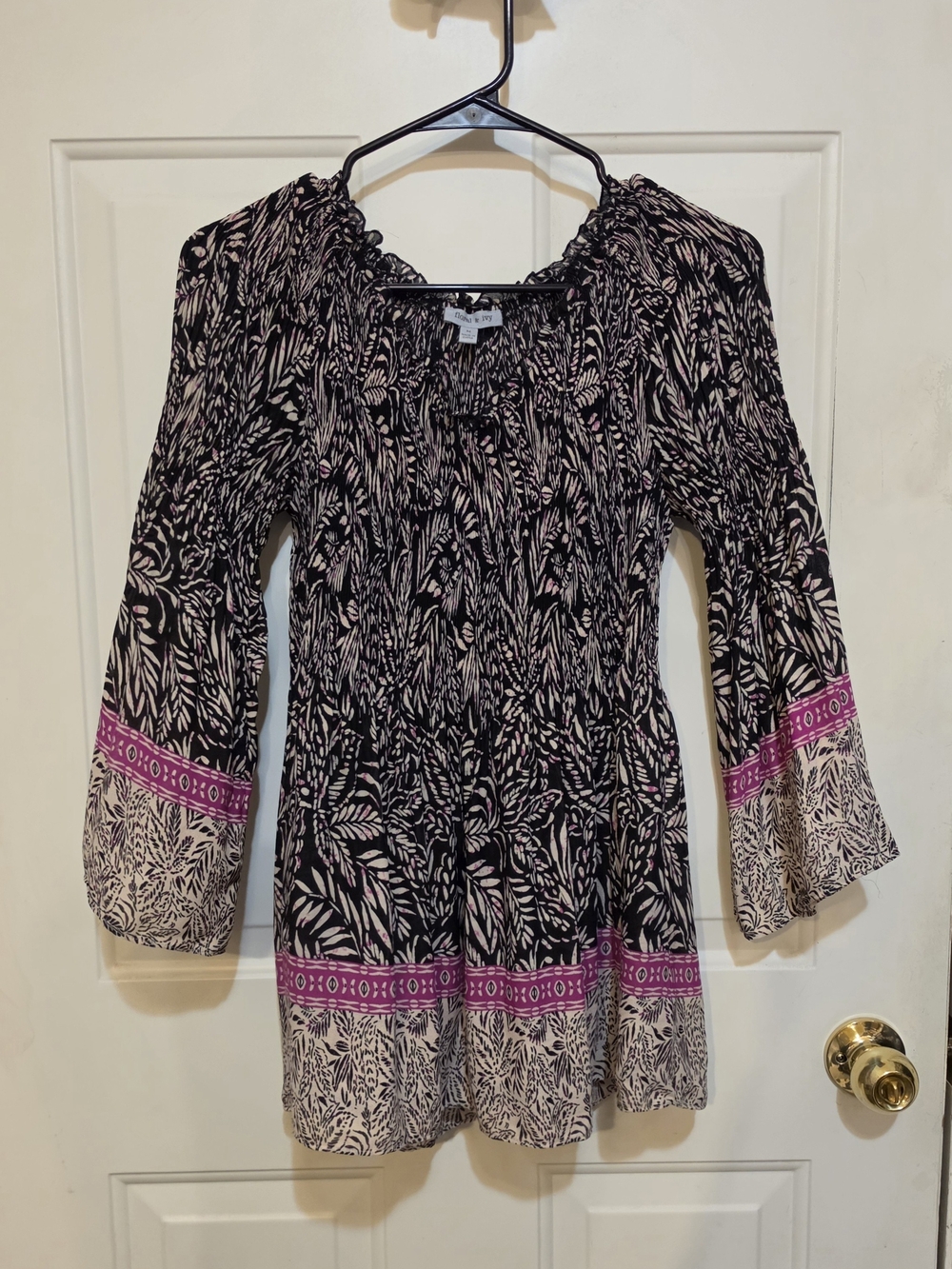 Black & Pink Floral Dress